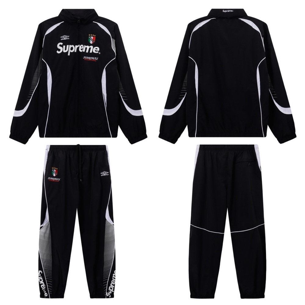 Supreme Black and White Logo Tracksuit